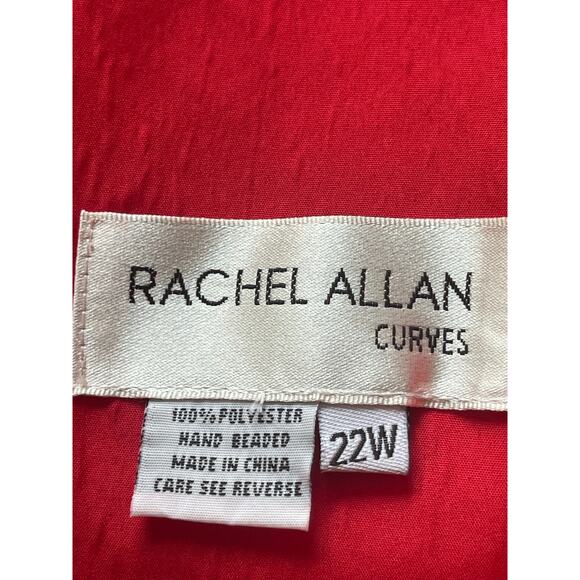 Rachel ALLAN 4814 Curves Fit & Flare Cocktail Mini Skirt Dress Size 22 Red - Picture 5 of 5